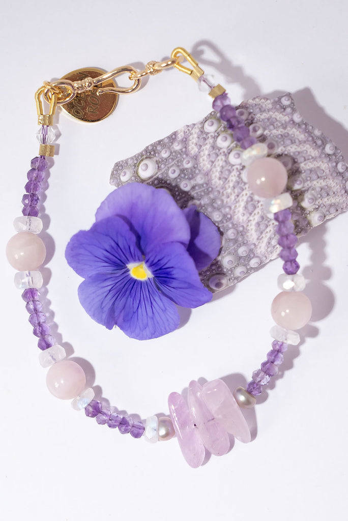 Explore shades of purple with this gorgeous Gemstone Bracelet.