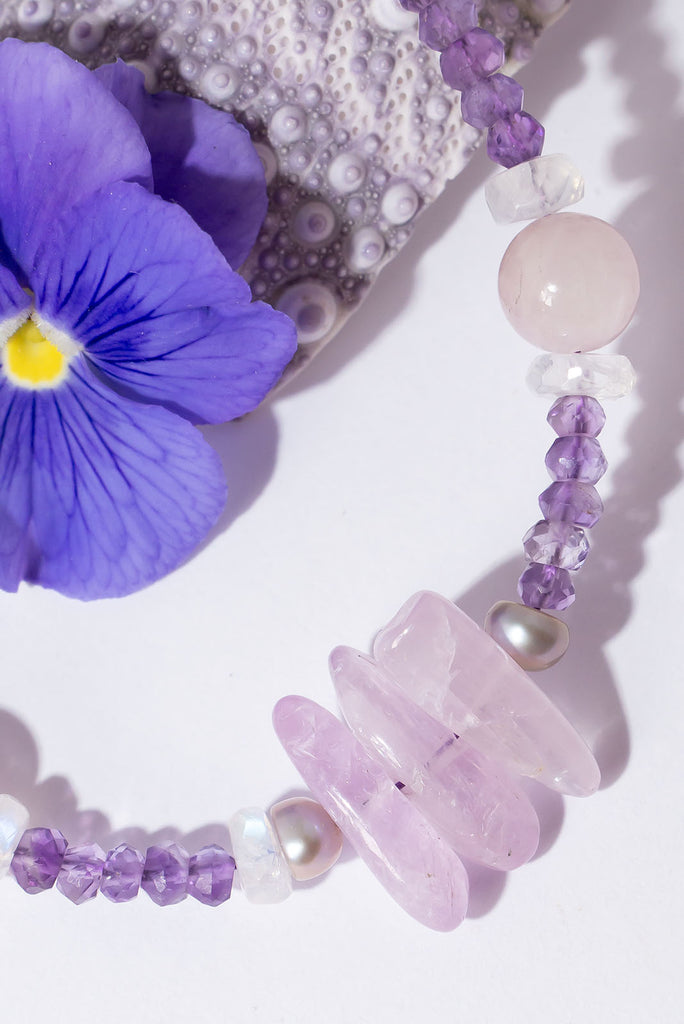 Explore shades of purple with this gorgeous Gemstone Bracelet.