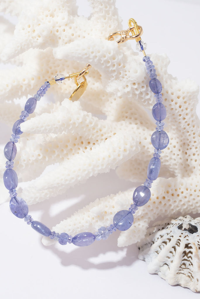 Discover the gorgeous periwinkle blue hue of tanzanite with this delicate Gemstone Bracelet.