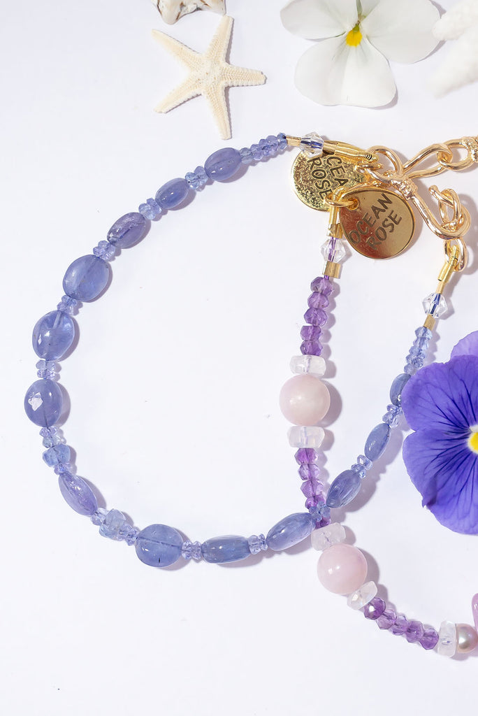 Discover the gorgeous periwinkle blue hue of tanzanite with this delicate Gemstone Bracelet.