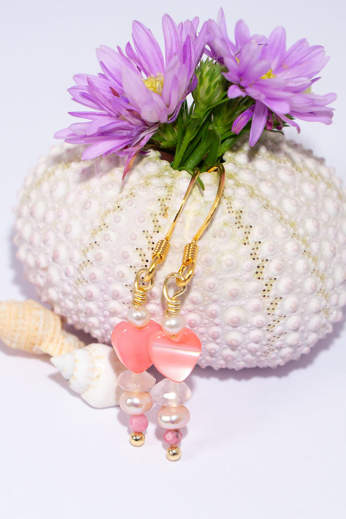 Fall in love with these pretty in pink gemstone earrings.