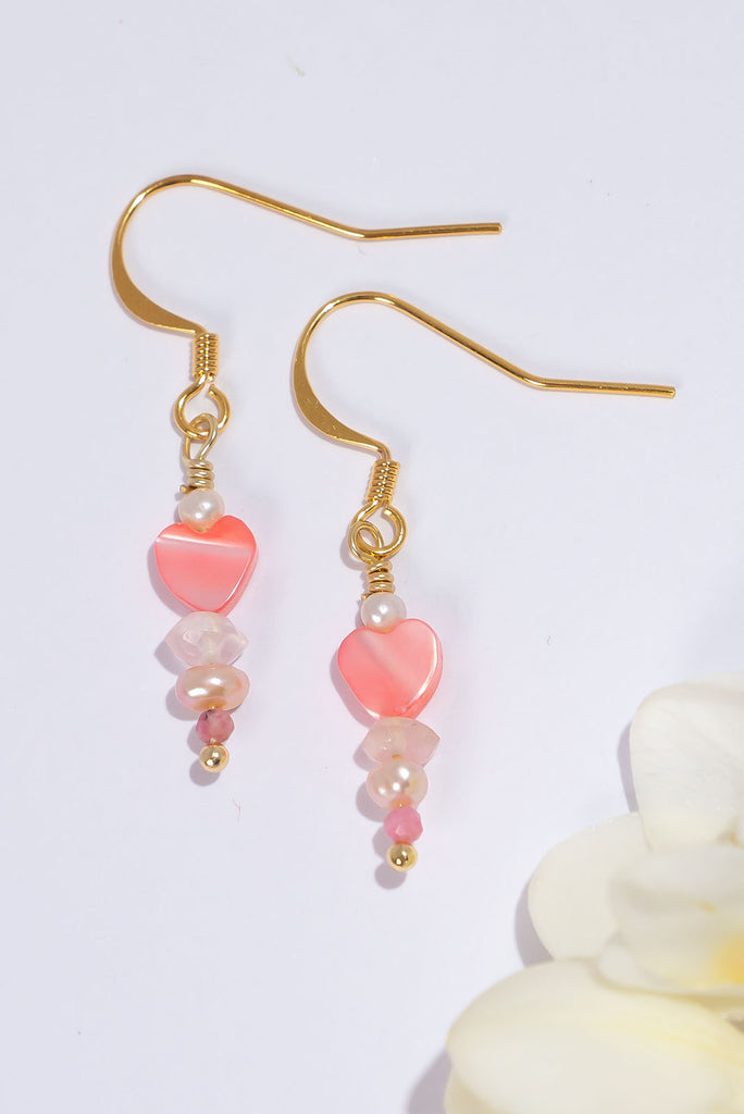 Fall in love with these pretty in pink gemstone earrings.