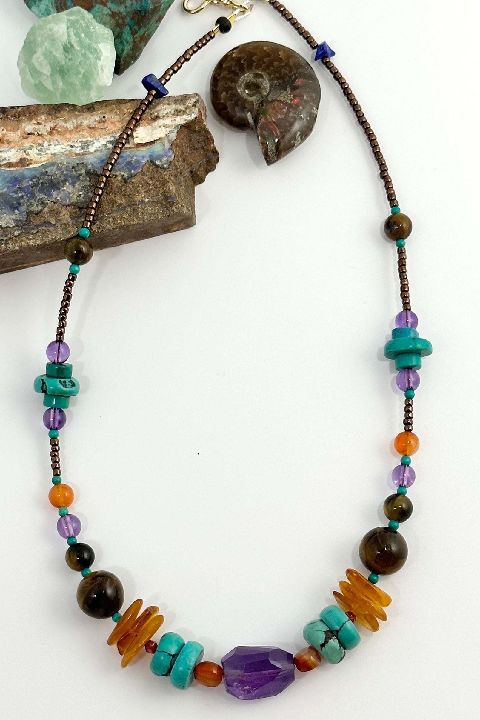 Handmade on sale stone necklace