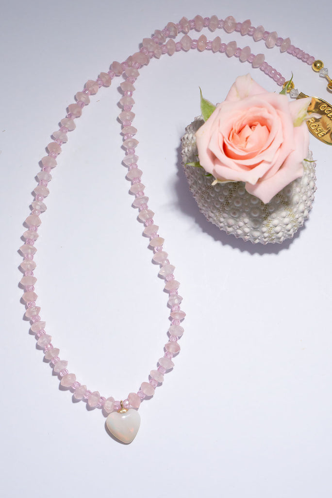 Fall in love with the prettiest of pastel pink gemstones. This romantic piece is a soft & sparkling love letter.