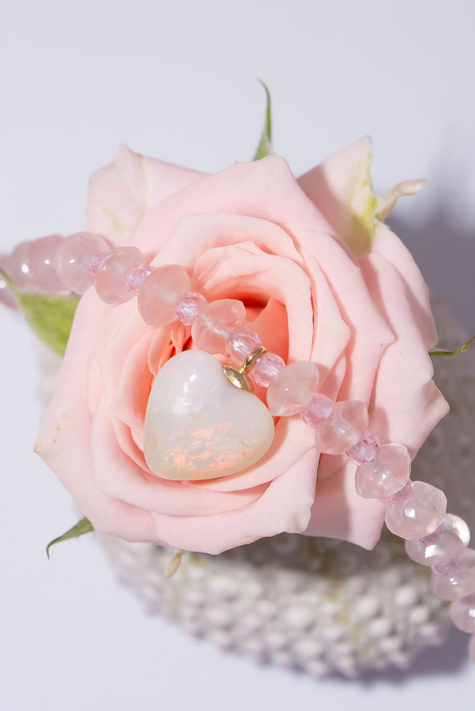 Fall in love with the prettiest of pastel pink gemstones. This romantic piece is a soft & sparkling love letter.