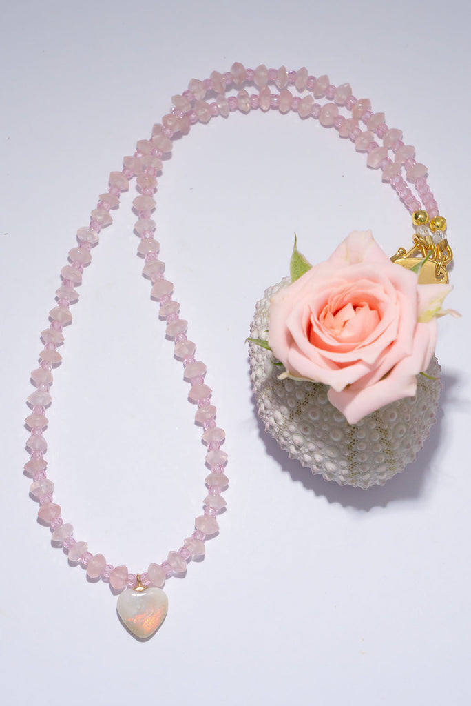 Fall in love with the prettiest of pastel pink gemstones. This romantic piece is a soft & sparkling love letter.