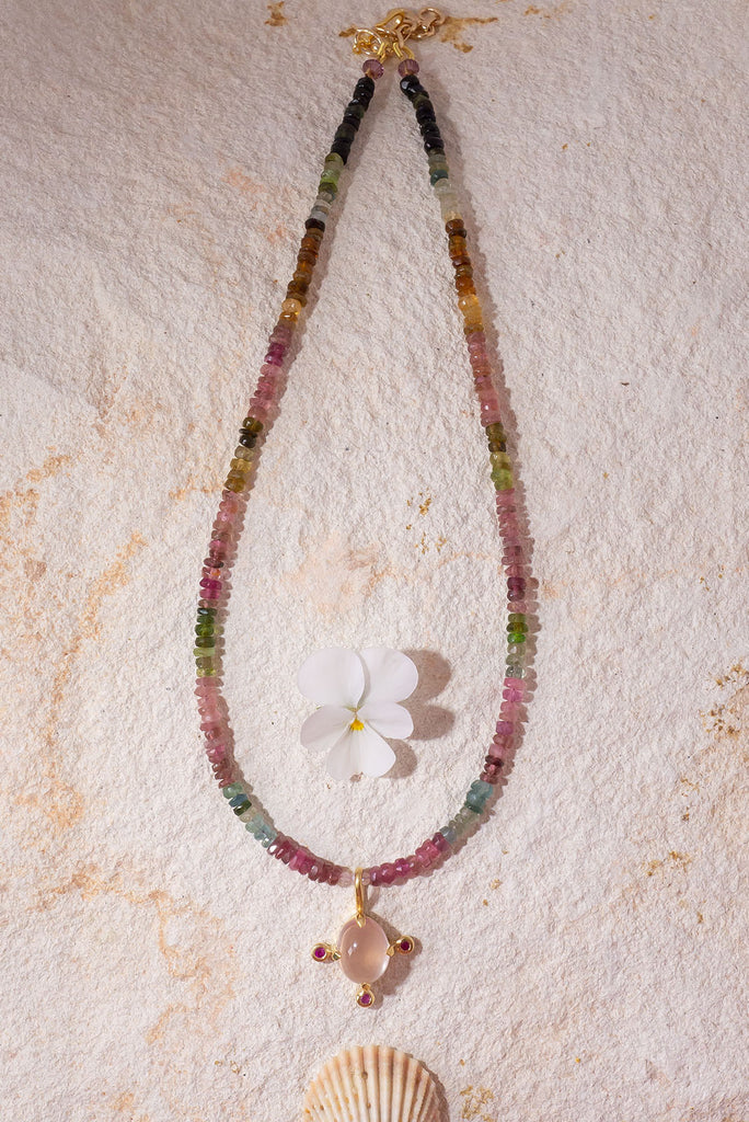 Fall in love with this romantic gemstone necklace.