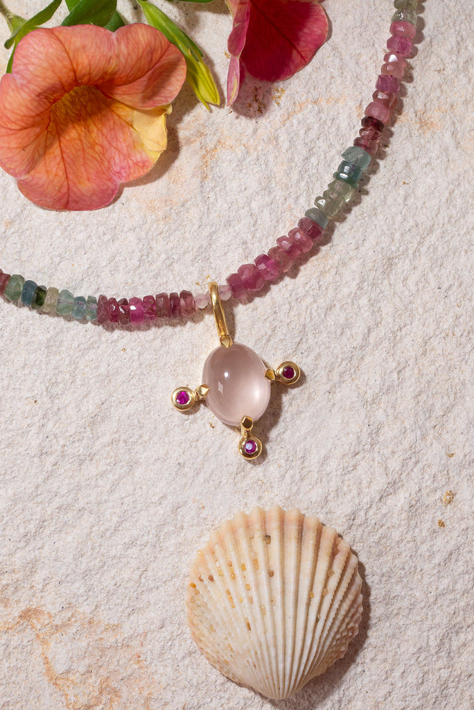 Fall in love with this romantic gemstone necklace.