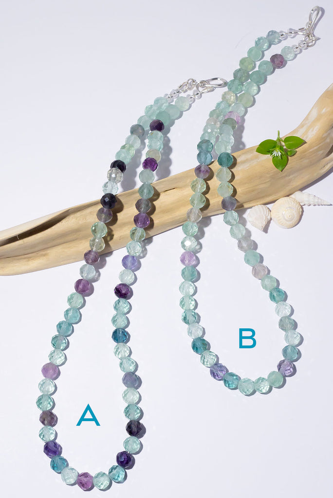 Love this subtle green and purple necklace and transform any negative energy to positive energy.