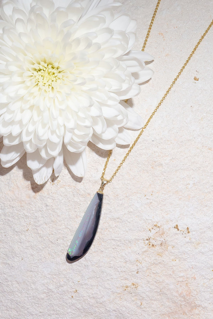 Reminiscent of a sparkling dragonfly wing this stunning new opal from Noosa Studio Opals is a very special piece.