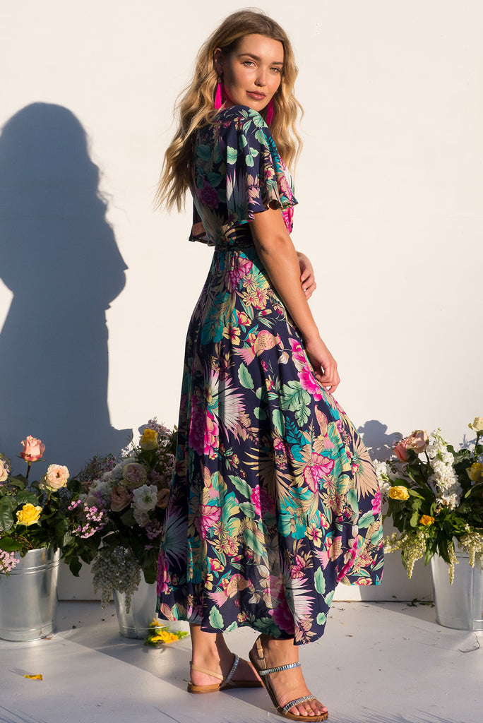 Bird of Paradise Wrap Dress | Mombasa Rose Boutique | Tropical design